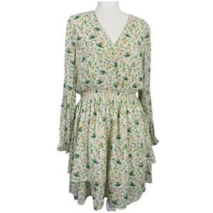 Banana Republic V-Neck Floral  Long Sleeved Dress Size XL